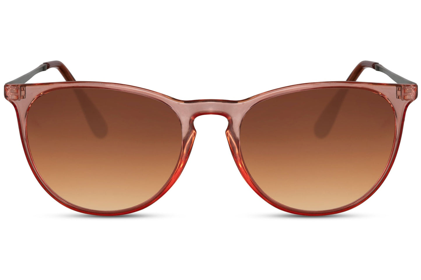Milan round tinted sunglasses brown animal print metal frame warm brown lens lightweight 100% UV400 protection men women sustainable retro boho comfortable all-day summer city free UK Europe delivery Sunglass Station