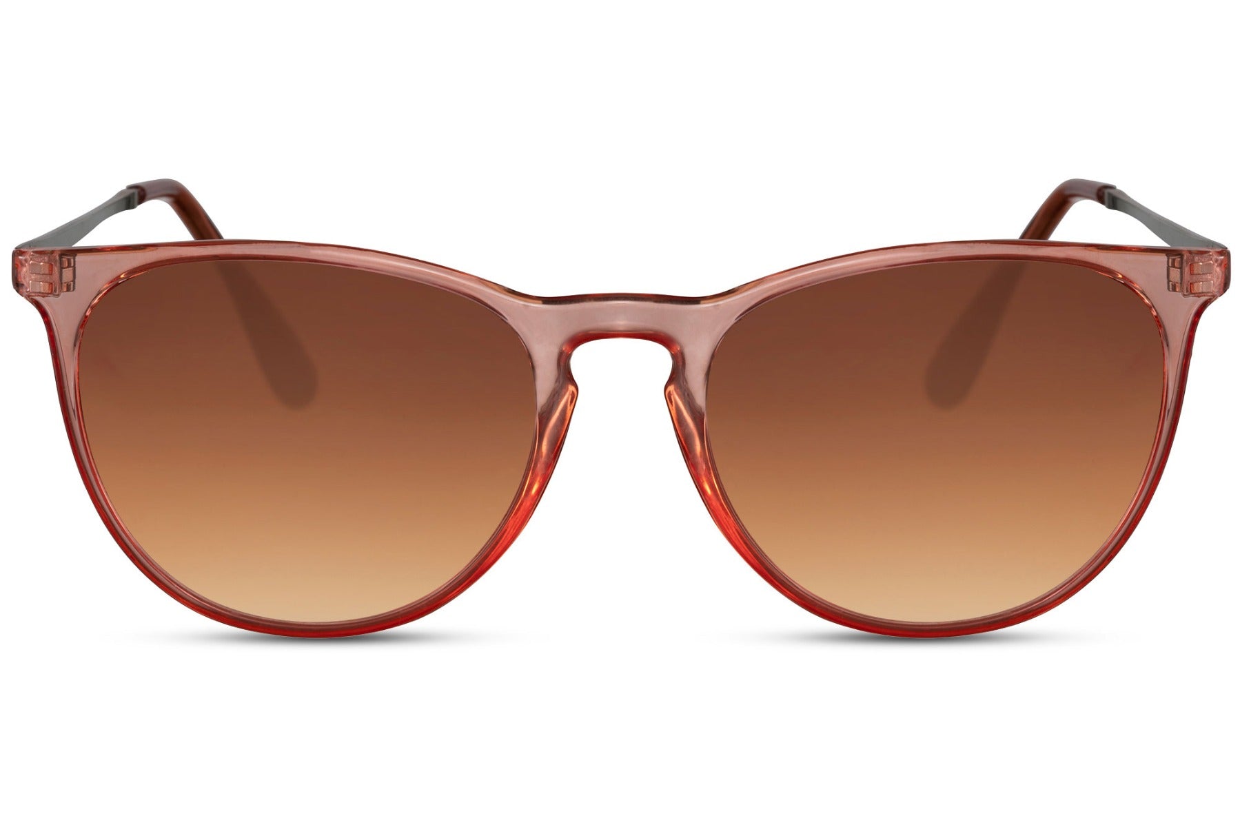 Milan round tinted sunglasses brown animal print metal frame warm brown lens lightweight 100% UV400 protection men women sustainable retro boho comfortable all-day summer city free UK Europe delivery Sunglass Station