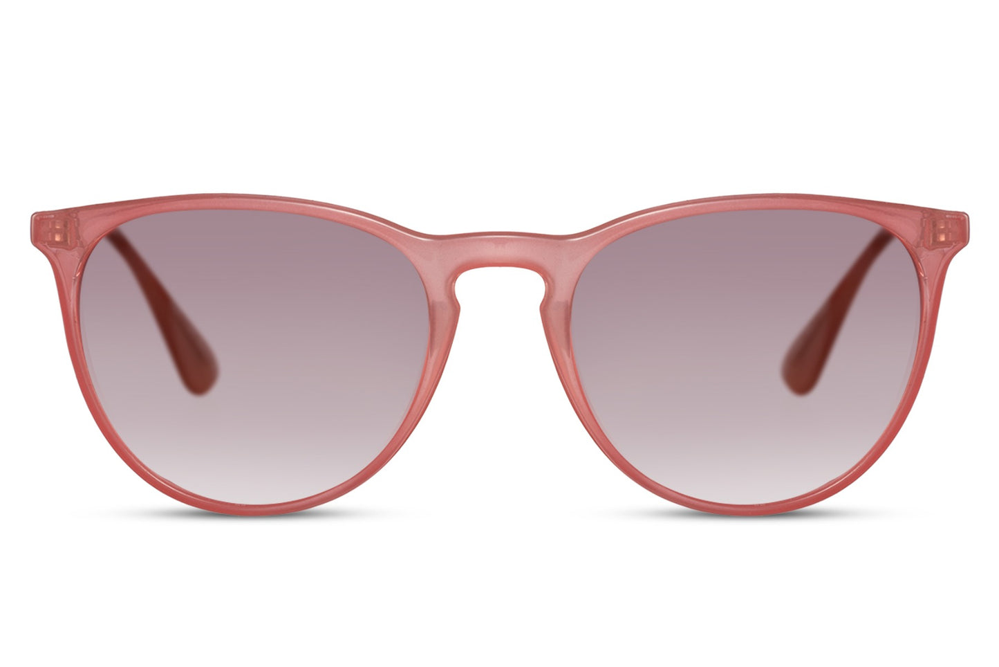 Milan round tinted sunglasses pink metal polycarbonate frame pink rose gradient lens 100% UV400 protection women bold feminine Italian inspired retro summer festival city brunch beach free UK Europe shipping Sunglass Station