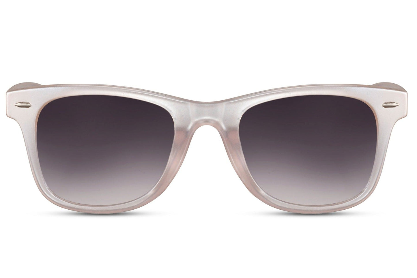 minimal designed translucent frame wayfarer sunglass provides 100% uv protection
