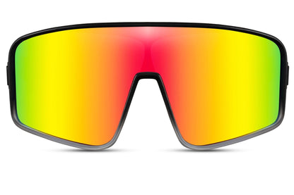 multicolor mirrored lens bold sunglass