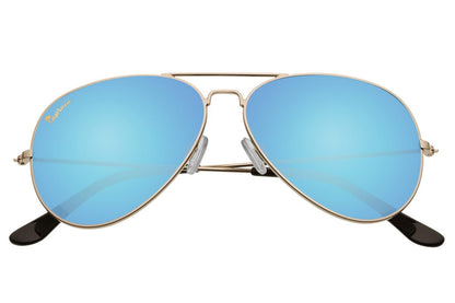 Blue Mirrored Aviator Sunglasses