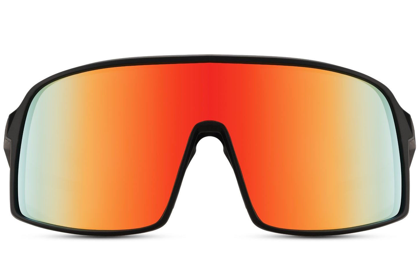 orange gradient lens visor style sunglasses
