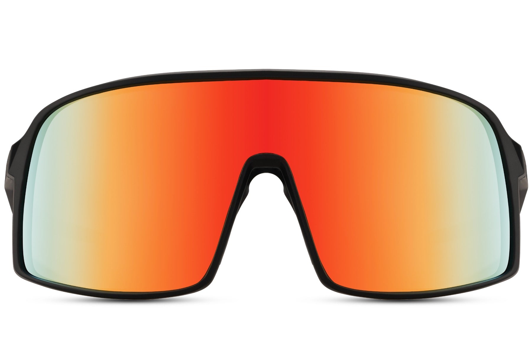 orange gradient lens visor style sunglasses