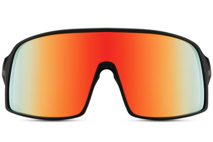 orange gradient lens visor style sunglasses