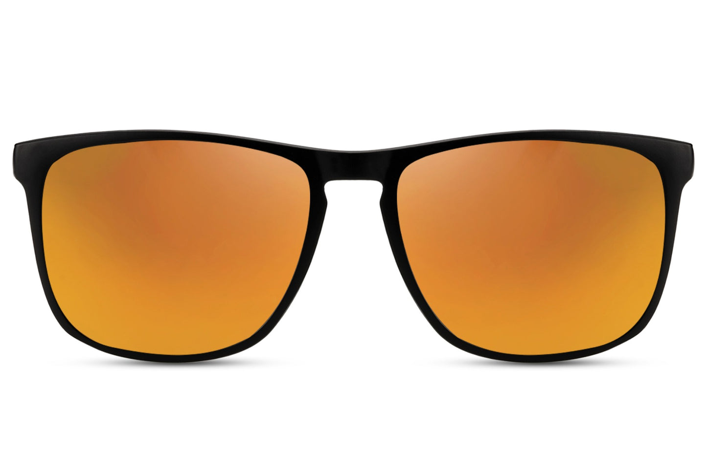 orange mirrored sunglasses designed for outdoor activities