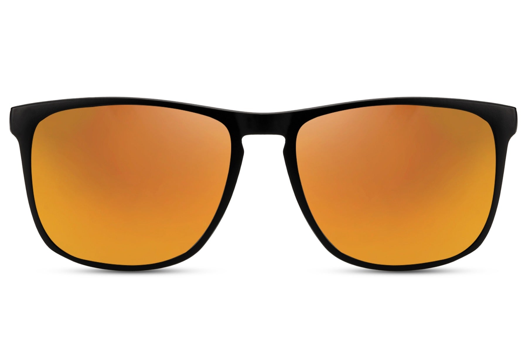 orange mirrored sunglasses designed for outdoor activities
