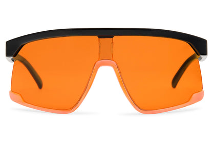 visor style orange shield sunglasses