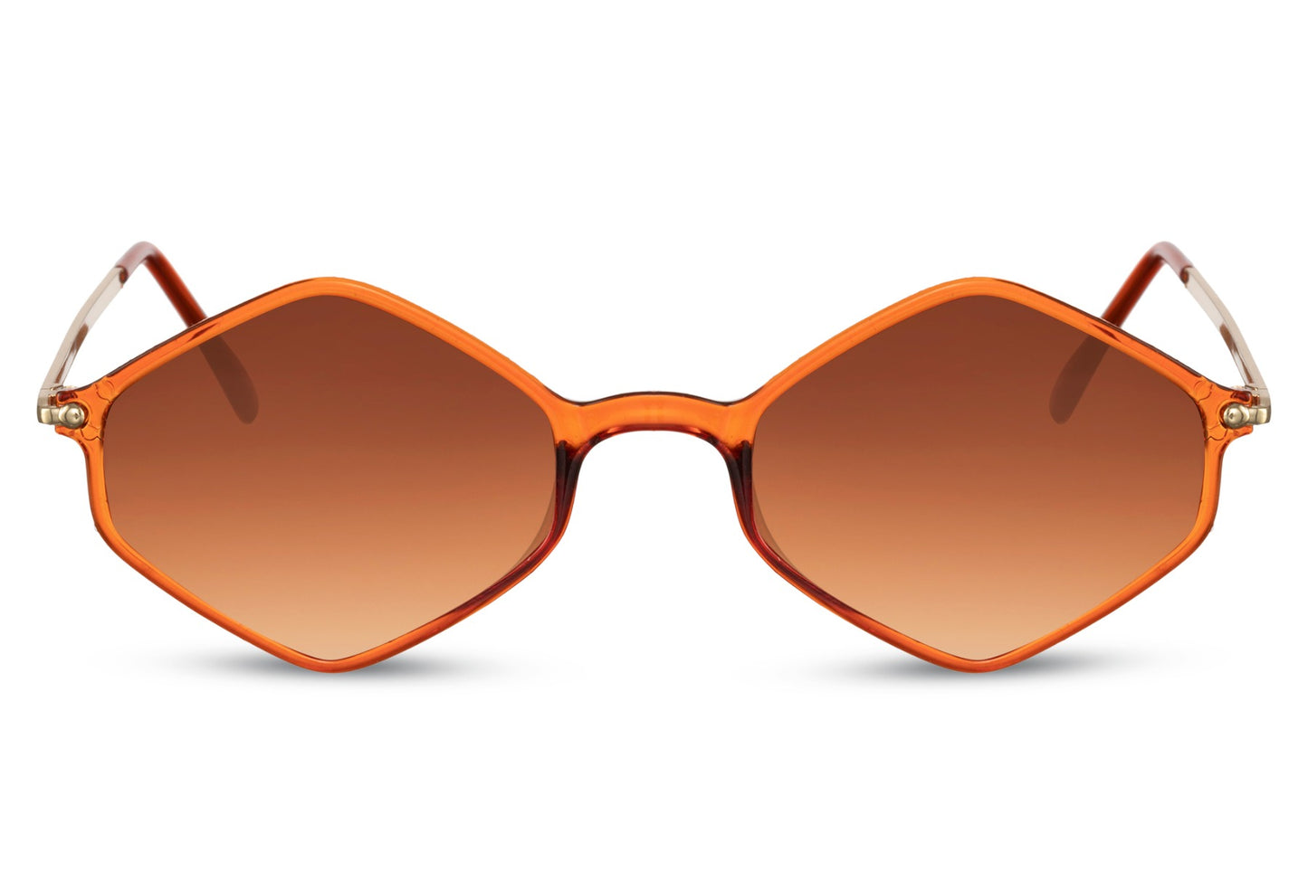slim frame sunglass in orange colour for narrow face