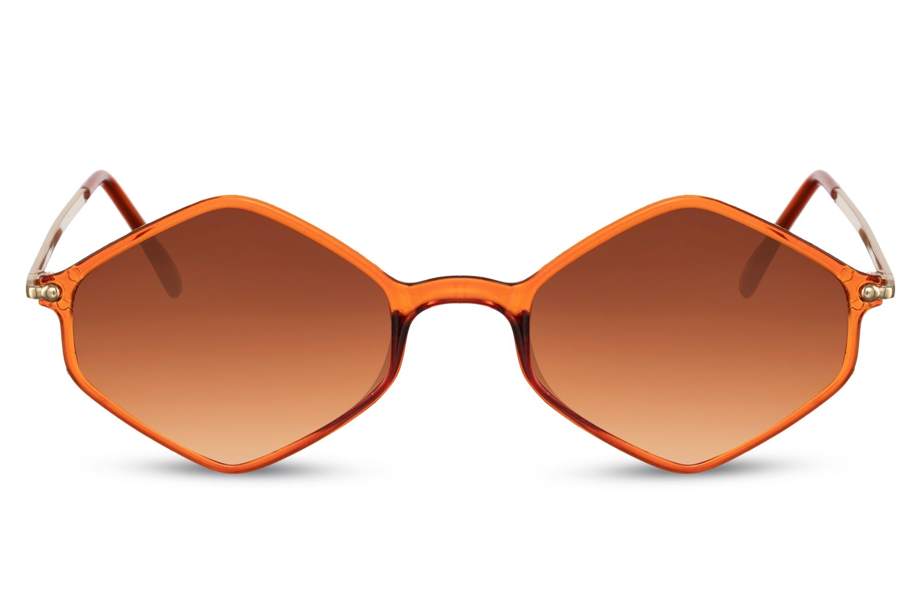 slim frame sunglass in orange colour for narrow face