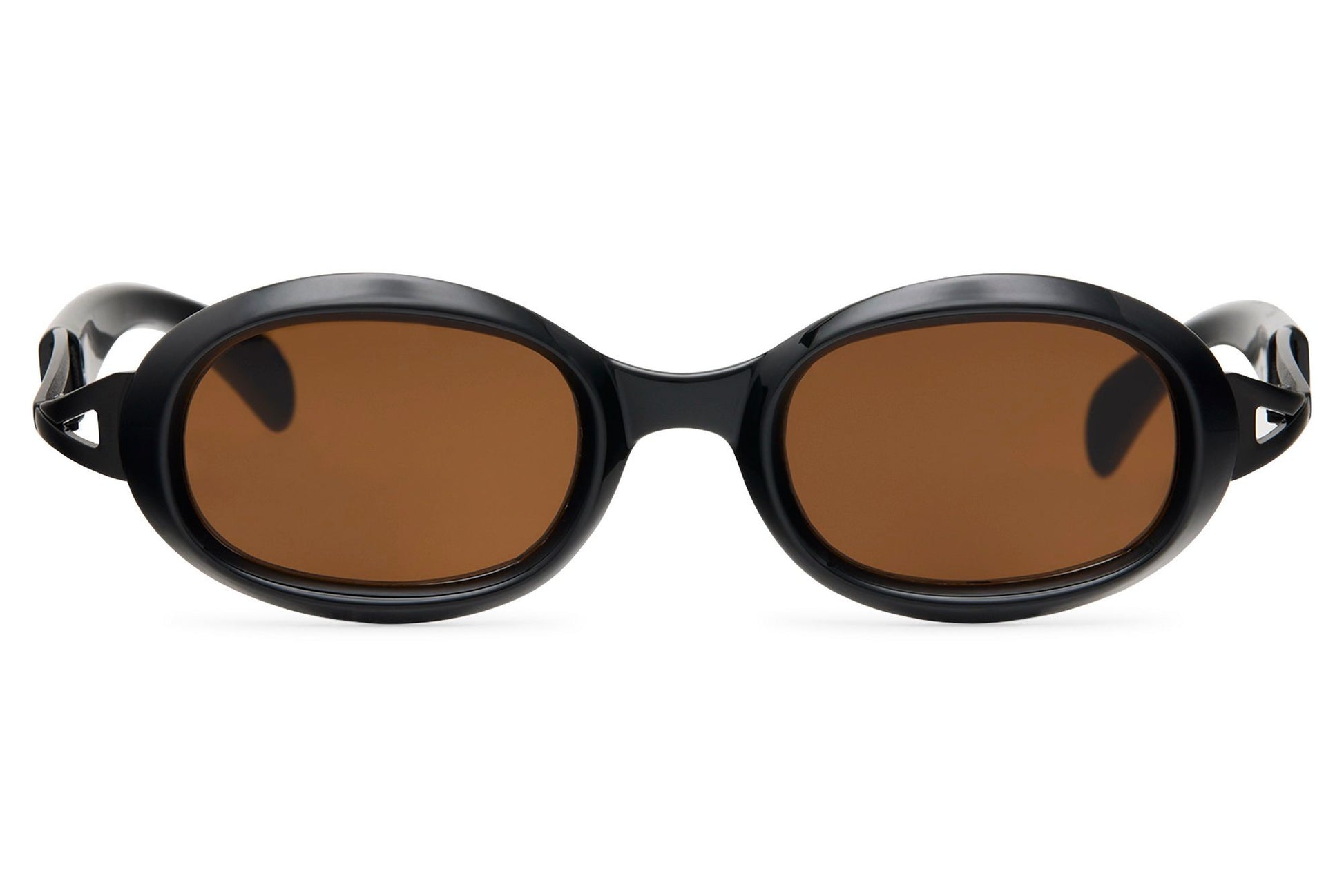 Dark tortoiseshell bold oval party sunglasses with amber brown lens — the Mediterranean gold standard in a bold architectural frame, old-money warmth for coastal holidays and rooftop evenings | Sunglass Station