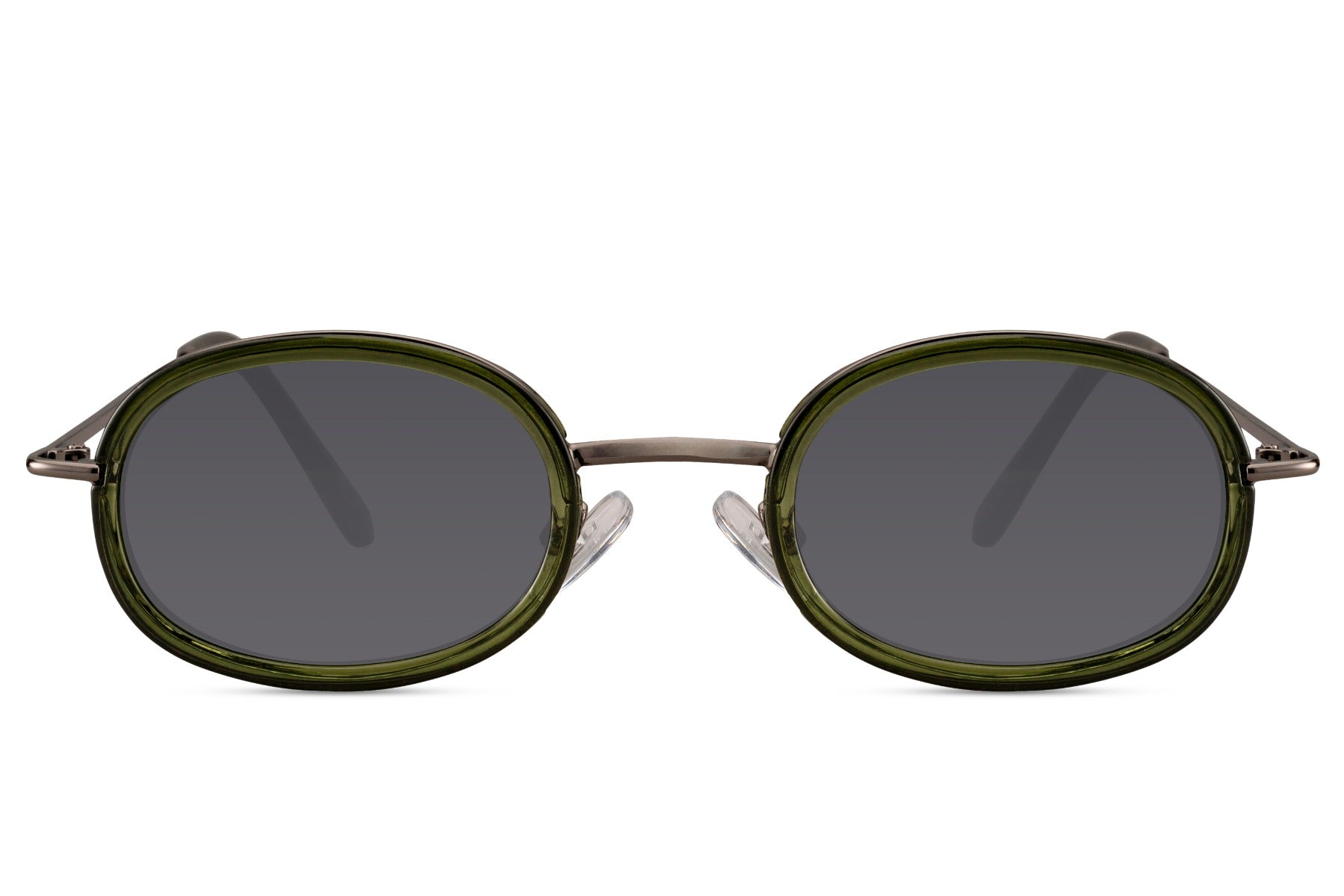Oval sunglasses for women with leopard print metal frame and black smoke polycarbonate lens – chic classic retro shades for everyday wear and dressier occasions, free delivery UK and Europe from Sunglass Station