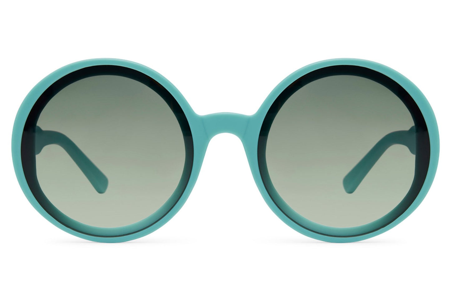 Oversized round sunglasses women teal green polycarbonate frame large lens lightweight UV400 protection comfortable all-day summer beach holiday festival wear free UK Europe delivery Sunglass Station