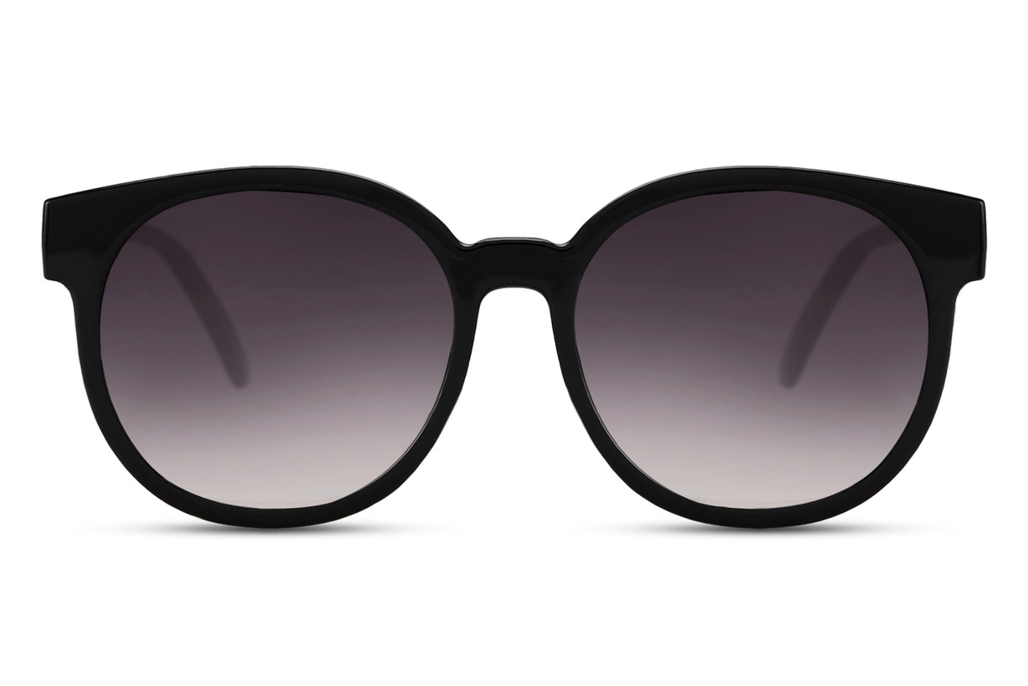 Paris bold round sunglasses women black polycarbonate frame smoke gradient lens UV400 protection oversized glamorous bold Paris street style summer city beach festival free UK Europe delivery Sunglass Station