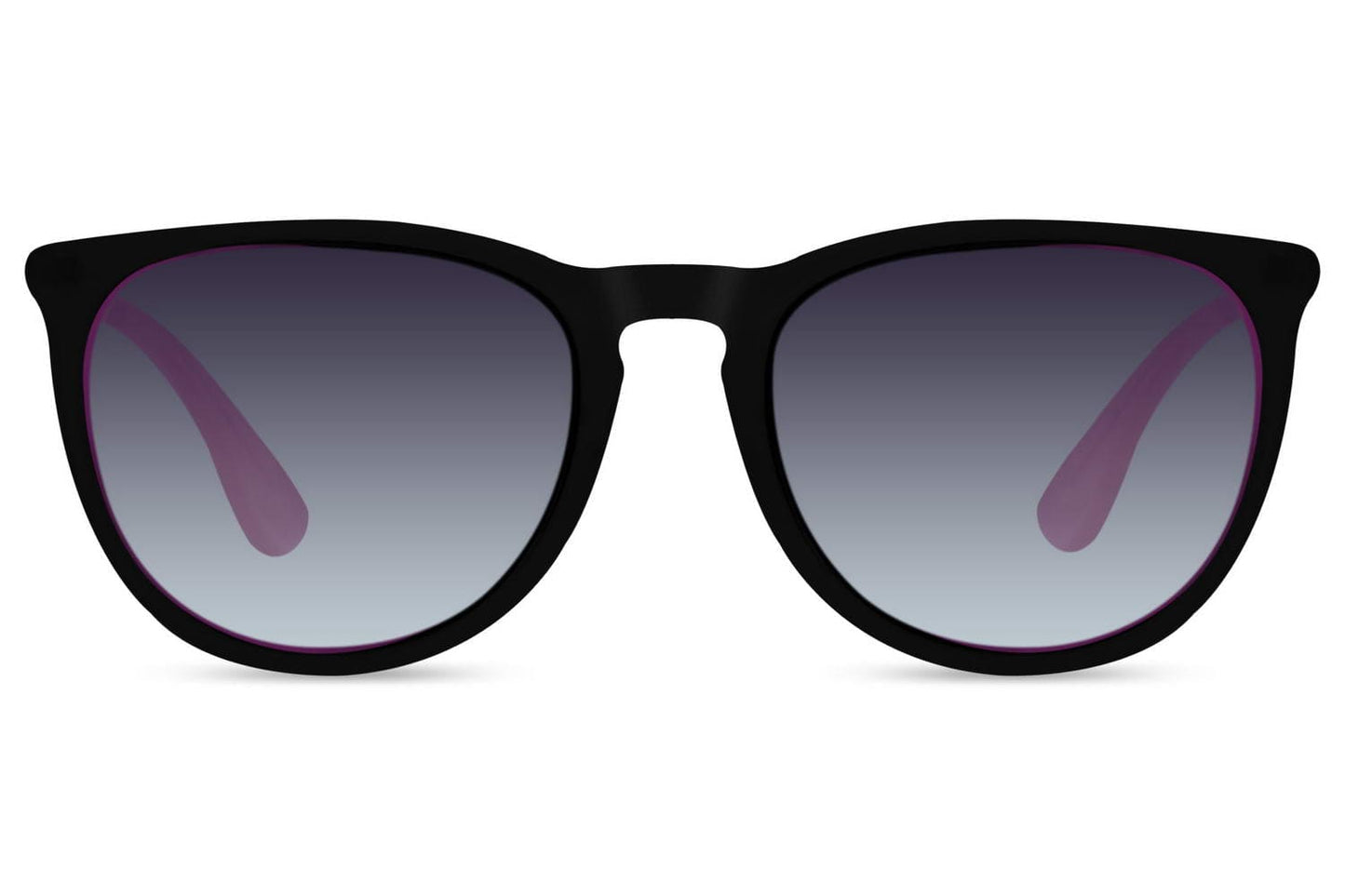 Paris round polarised sunglasses black acetate frame smoke gradient polarised TAC 1.1mm lens anti-glare UV400 UVA UVB protection women driving hiking cycling outdoor adventure athleisure free UK Europe shipping Sunglass Station