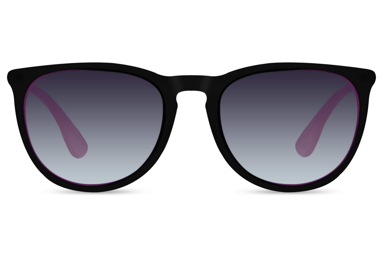 Paris round polarised sunglasses black acetate frame pink accent polarised TAC 1.1mm lens UV400 UVA UVB protection women anti-glare driving hiking cycling beach summer free UK Europe delivery Sunglass Station