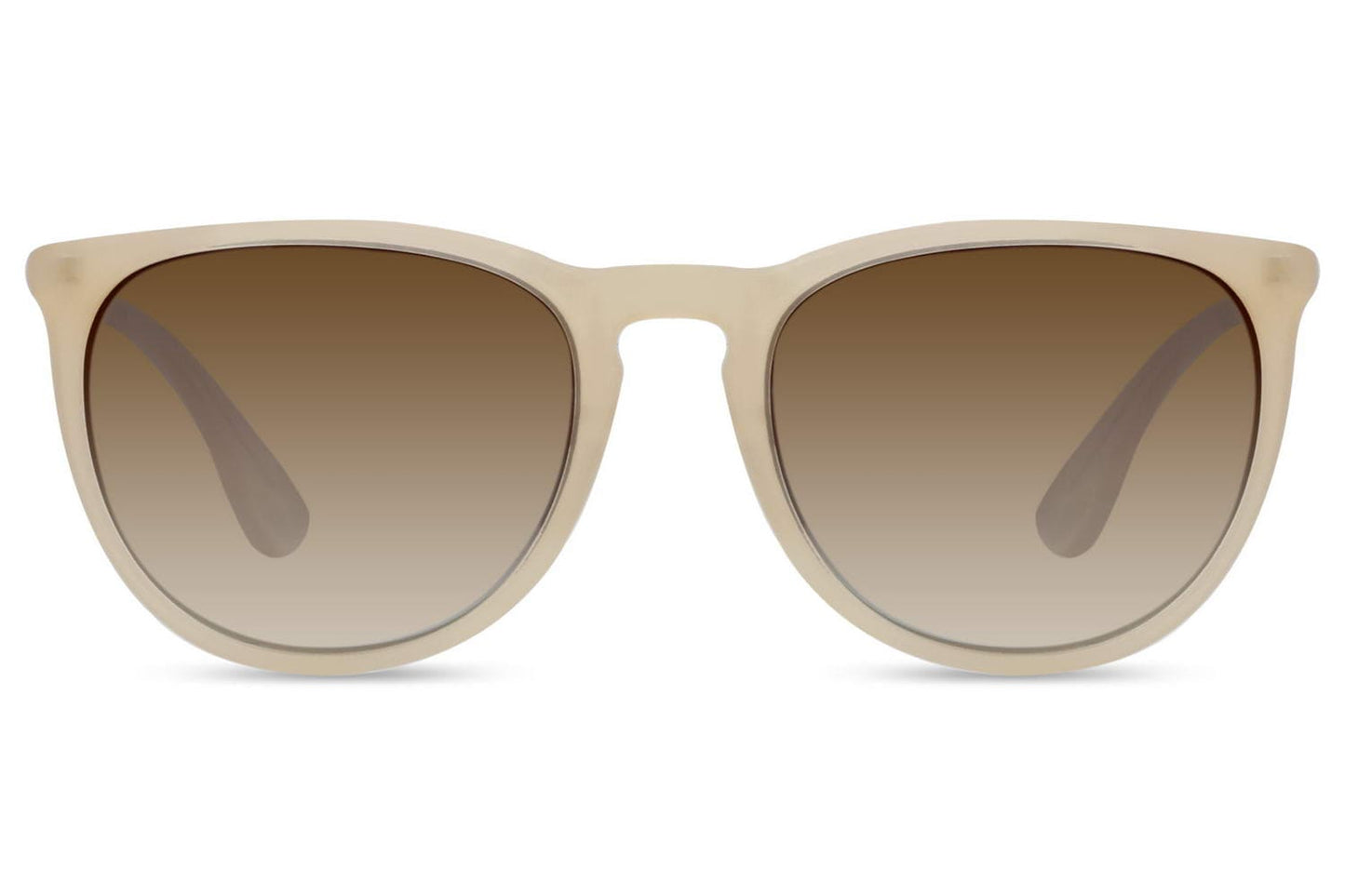 Paris round polarised sunglasses cream vintage acetate frame warm brown gradient polarised TAC 1.1mm lens 100% UVA UVB protection women non-allergenic all-day comfort free UK Europe delivery Sunglass Station