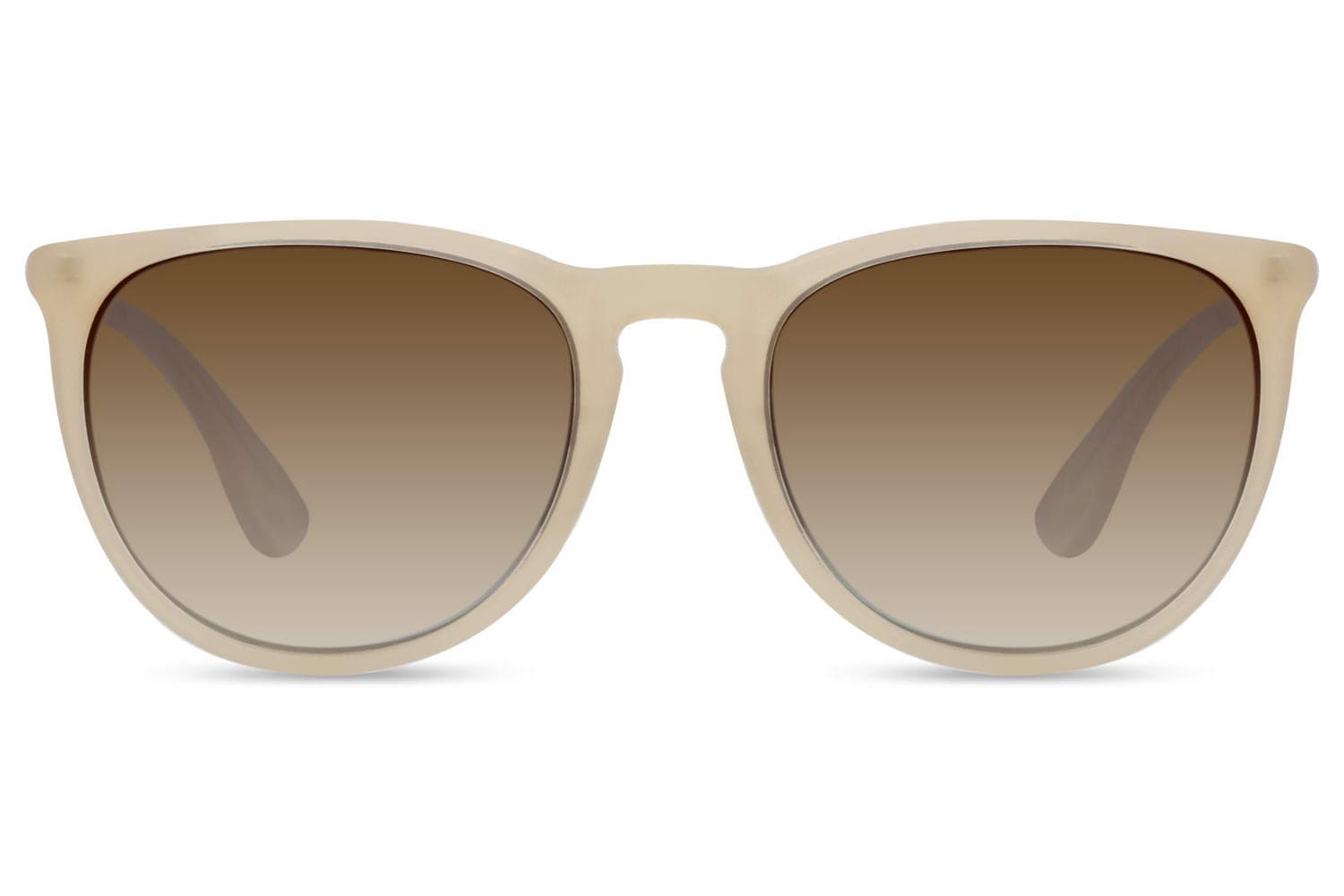 Paris round polarised sunglasses cream vintage acetate frame warm brown gradient polarised TAC 1.1mm lens 100% UVA UVB protection women non-allergenic all-day comfort free UK Europe delivery Sunglass Station