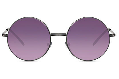 Paris tinted lens round sunglasses gold slim metal frame brown mauve tinted lens temple detail 100% UV400 protection men women lightweight comfortable all-day Paris chic summer city free UK Europe delivery Sunglass Station
