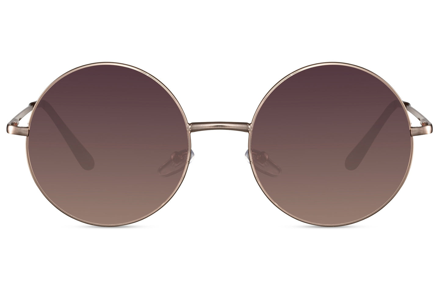 Paris tinted lens round sunglasses gold slim metal frame mauve gradient lens retro 100% UV400 protection women men lightweight everyday summer city festival beach free UK Europe delivery Sunglass Station