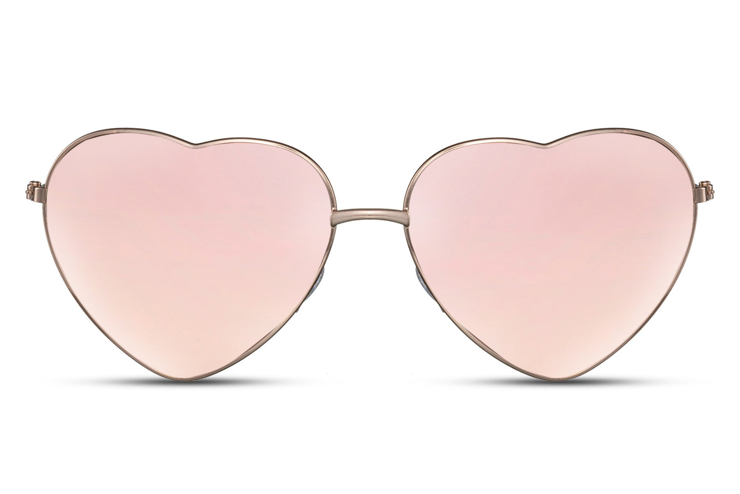 pink mirrored lens heart sunglass