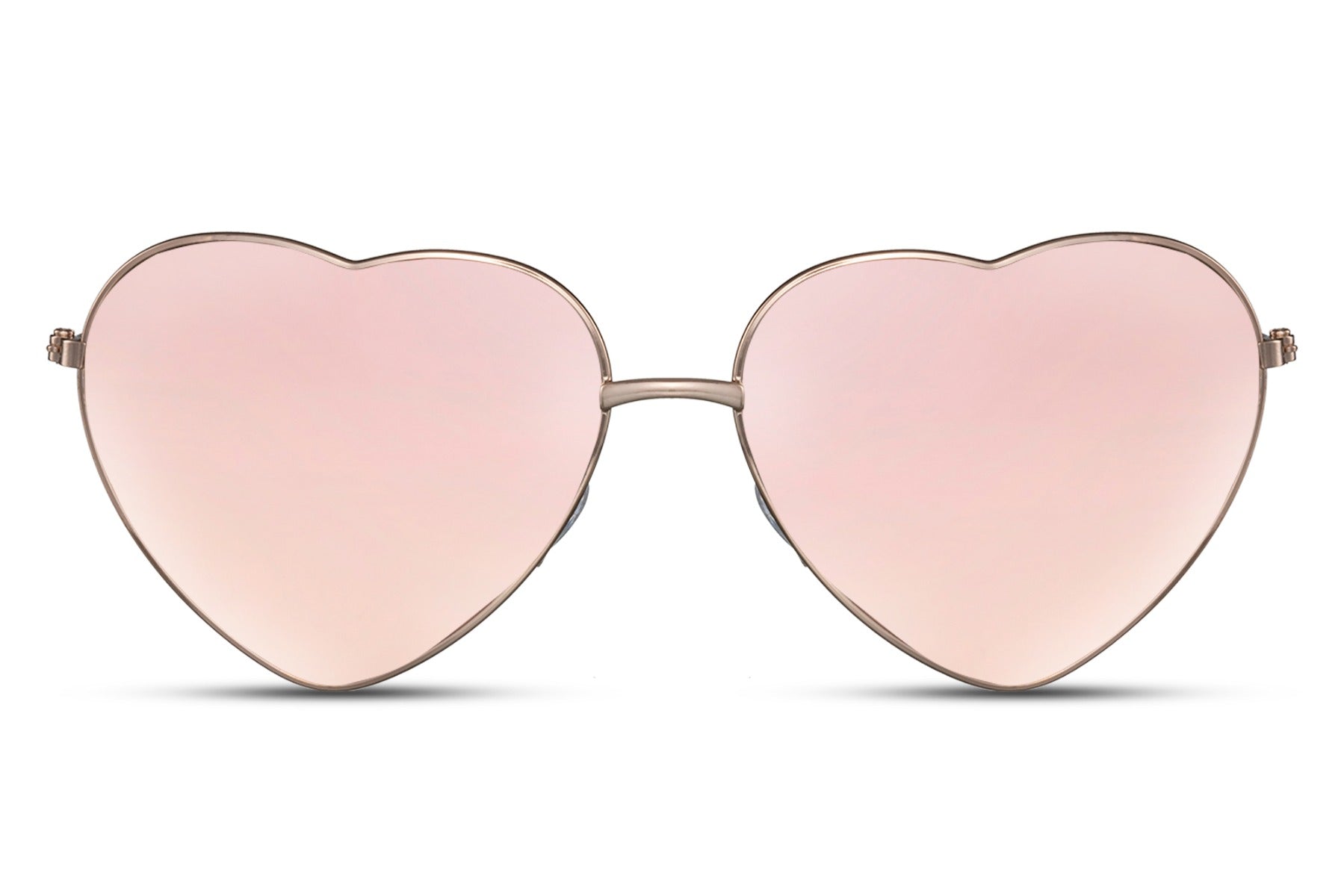 pink mirrored lens heart sunglass