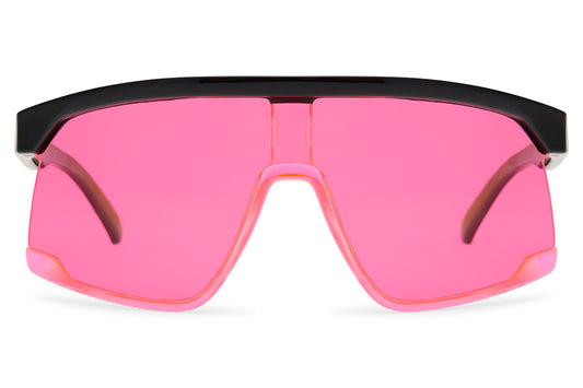 pink oversized sports sunglasses for women