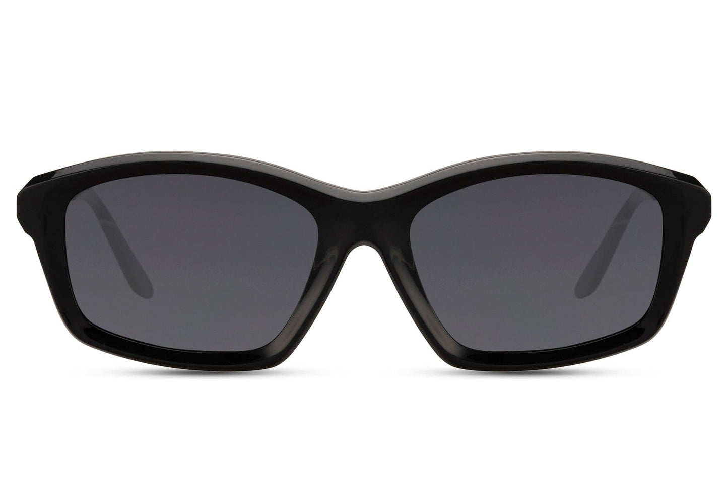 Black acetate rectangle sunglasses with polarised TAC lens — bold versatile frame for men and women in durable quality acetate, the everyday-to-evening essential that moves from Shoreditch to the Amalfi Coast without missing a beat | Sunglass Station, free delivery UK & Europe