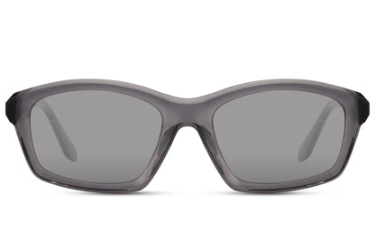 Grey acetate rectangle sunglasses with polarised TAC 1.1mm lens — premium material build for men and women, crystal-clear glare elimination for coastal drives, urban walks and festival fields, UV400 protection.