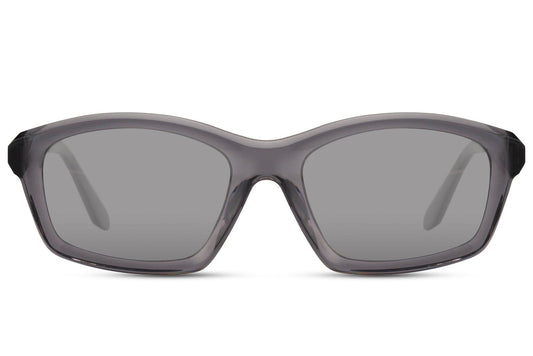 Grey acetate rectangle sunglasses with polarised TAC 1.1mm lens — premium material build for men and women, crystal-clear glare elimination for coastal drives, urban walks and festival fields, UV400 protection.