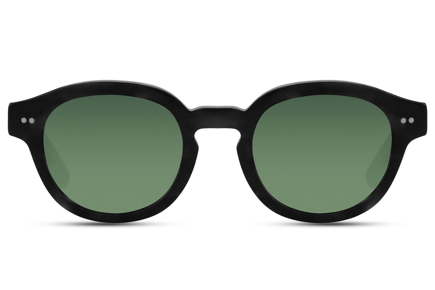 Polarised round sunglasses black frame green polarised 1.1mm TAC lens anti-glare 100% UVB protection men women driving hiking cycling outdoor summer city free UK Europe shipping Sunglass Station
