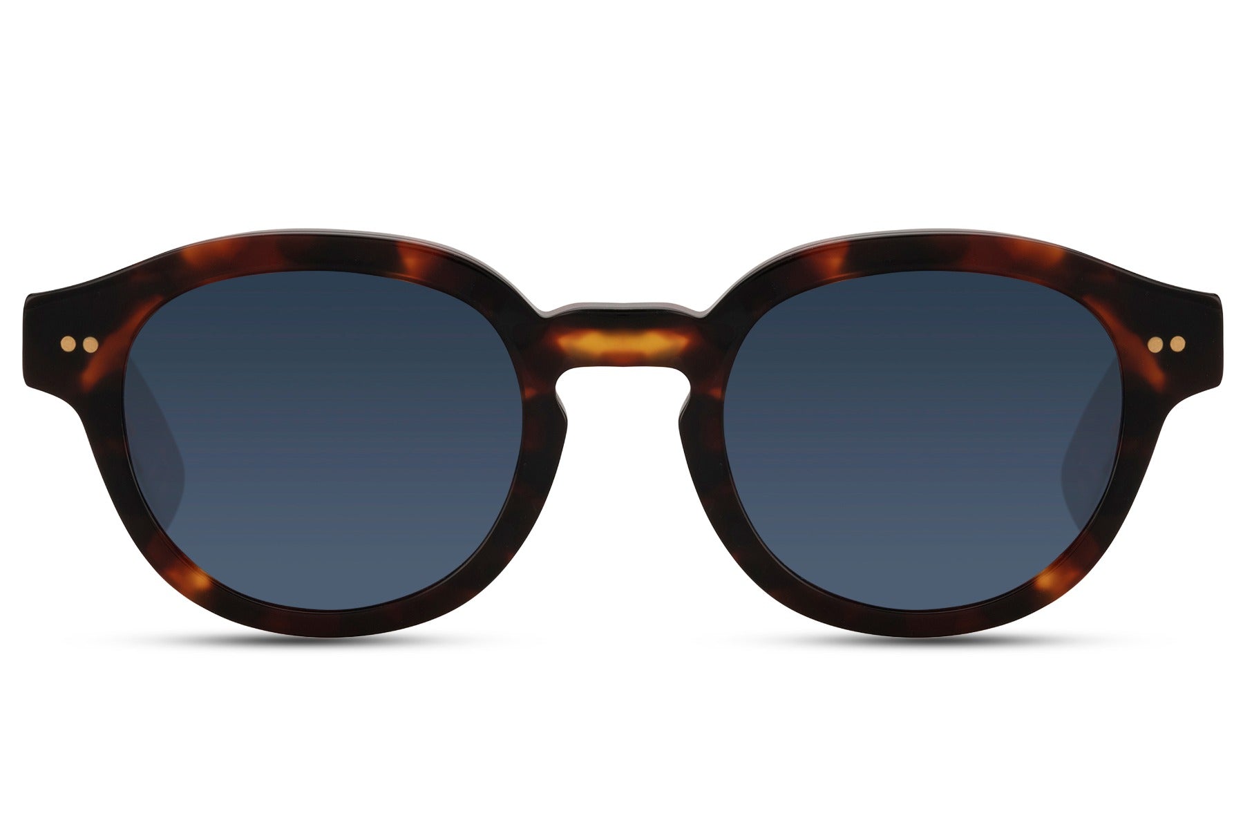 Polarised round sunglasses tortoiseshell blue frame navy polarised 1.1mm TAC lens 100% UVB UV400 protection men women bold retro anti-glare driving summer beach festival free UK Europe delivery Sunglass Station
