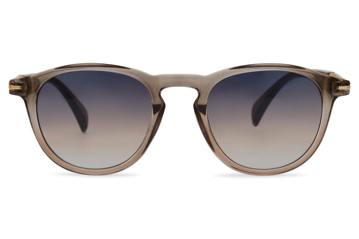 Premium London round sunglasses grey polycarbonate frame grey gradient lens UV400 protection men women minimalist sophisticated everyday London city wear free UK Europe shipping Sunglass Station