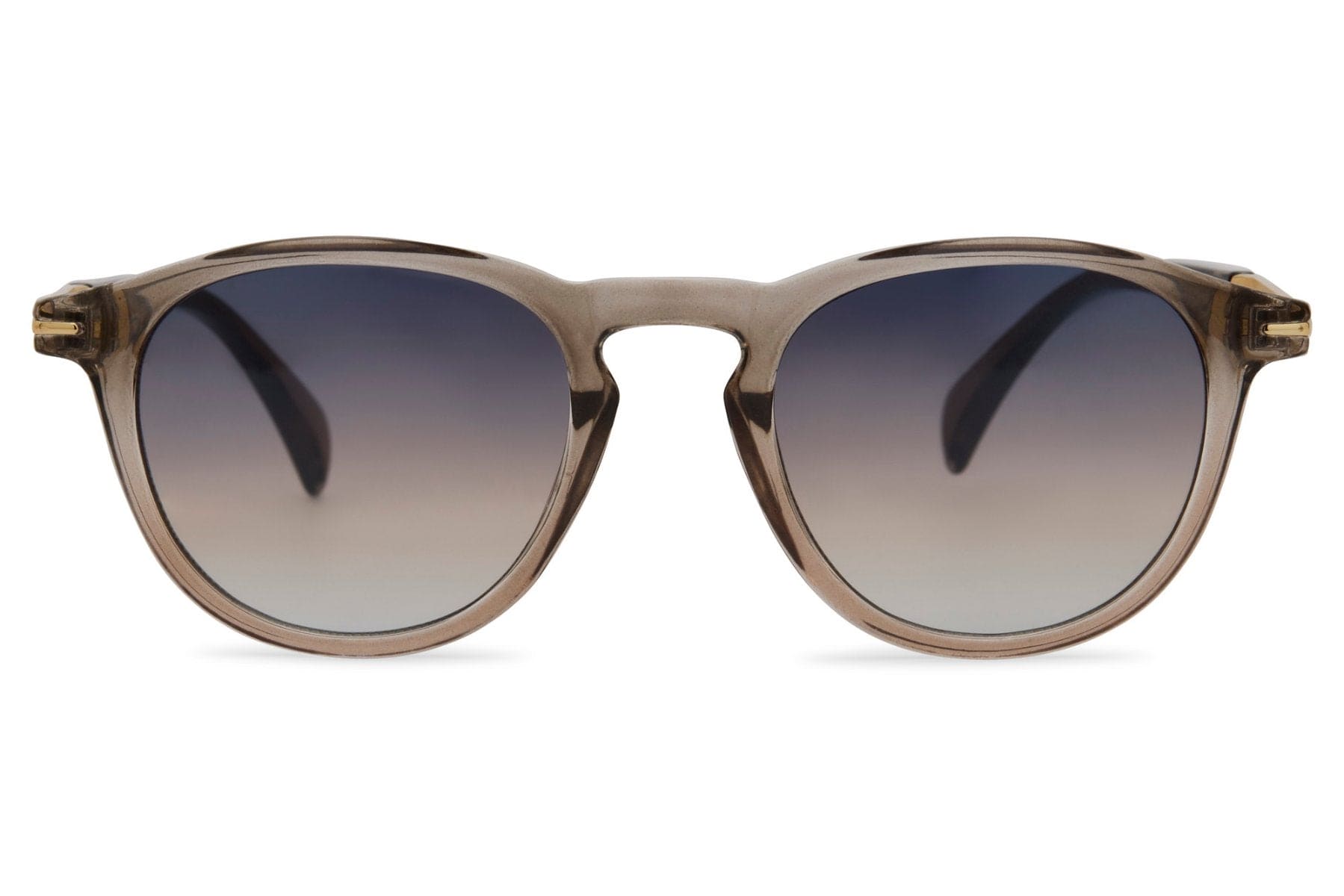 Premium London round sunglasses grey polycarbonate frame grey gradient lens UV400 protection men women minimalist sophisticated everyday London city wear free UK Europe shipping Sunglass Station