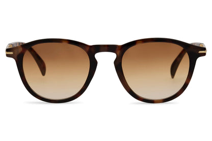 Premium London round sunglasses tortoiseshell brown polycarbonate frame warm brown gradient lens UV400 protection men women classic retro elegant summer holiday city wear free UK Europe delivery Sunglass Station