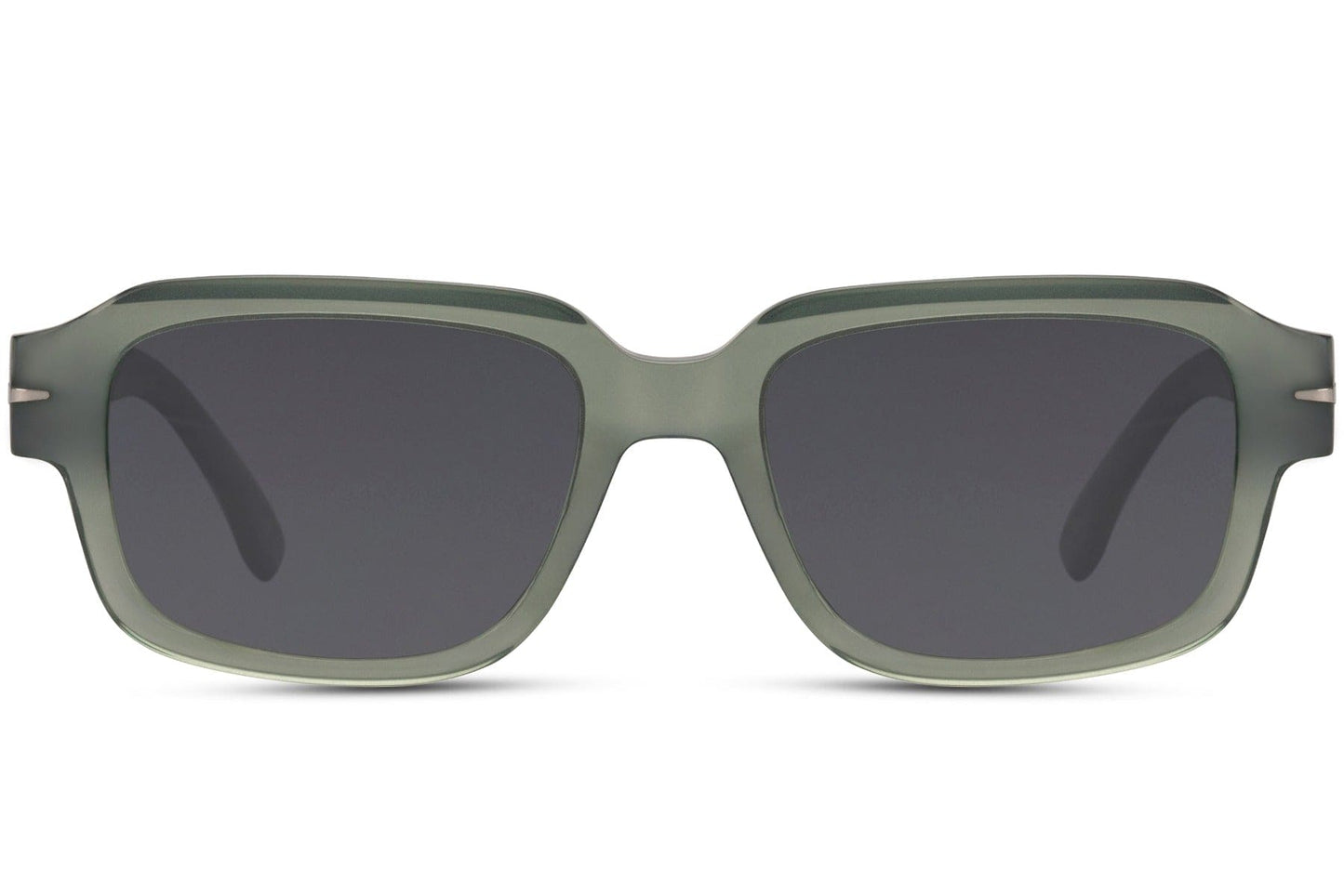Rectangle Clubmaster sunglasses for men and women with charcoal grey acetate frame and dark grey polarized TAC lens – minimalist retro rectangle shades for driving and everyday city wear, free delivery across UK and Europe from Sunglass Station