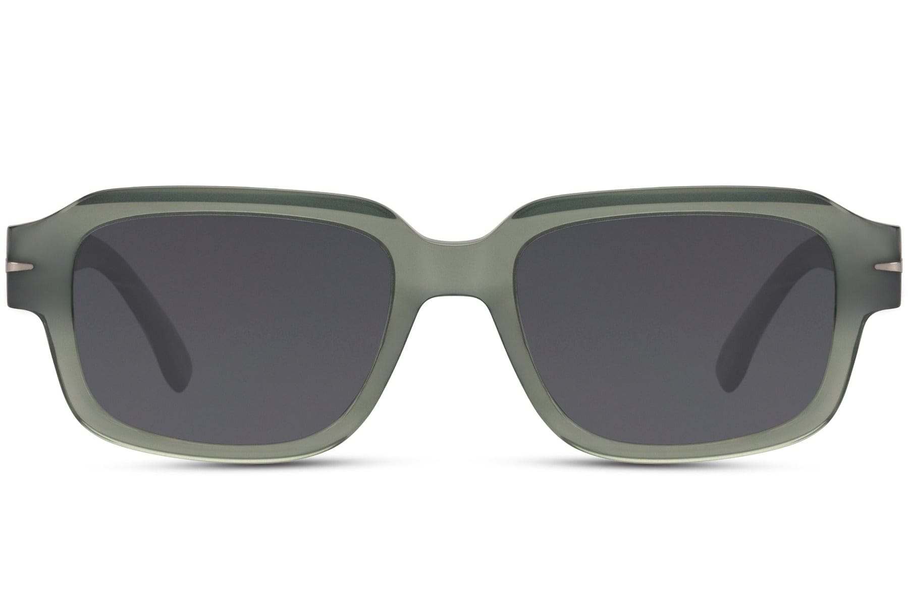 Rectangle Clubmaster sunglasses for men and women with charcoal grey acetate frame and dark grey polarized TAC lens – minimalist retro rectangle shades for driving and everyday city wear, free delivery across UK and Europe from Sunglass Station