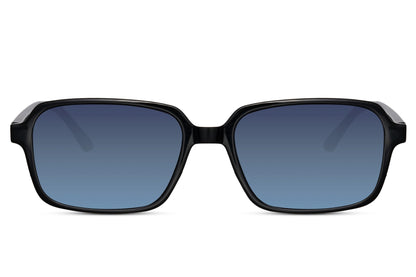 unisex style rectangular frame sunnies with uv400 protection
