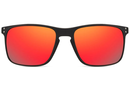 recycled frame mirrored sunglass with uv400 protection