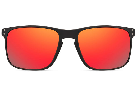 recycled frame mirrored sunglass with uv400 protection