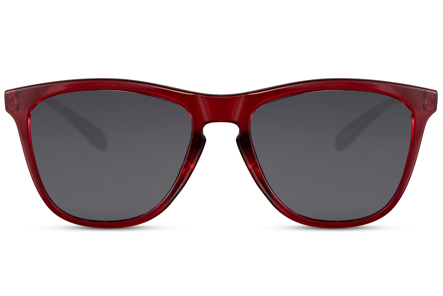 red frame and black frame sunglasses for unisex styling