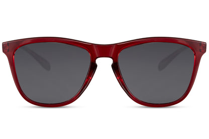 red frame and black frame sunglasses for unisex styling
