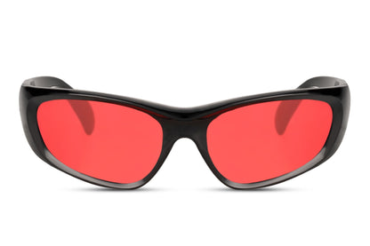 red lens night party shades 