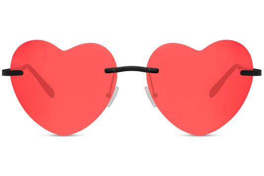 red love sunglasses for women