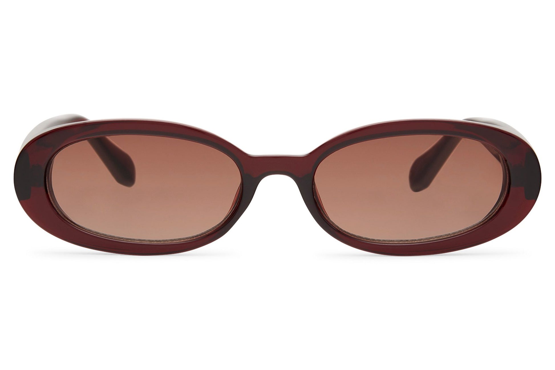 Red pink tinted oval party sunglasses for women — Y2K rave and clubbing eyewear | Sunglass Station UK