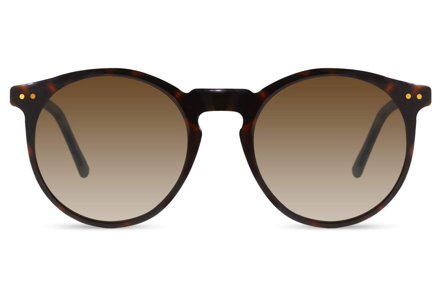 Retro round tortoise brown sunglasses polarised premium acetate UV protection UK