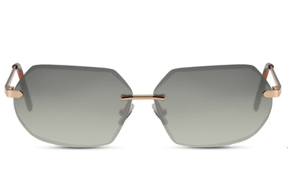 rimless sunglasses for everyday styling and casual chic look