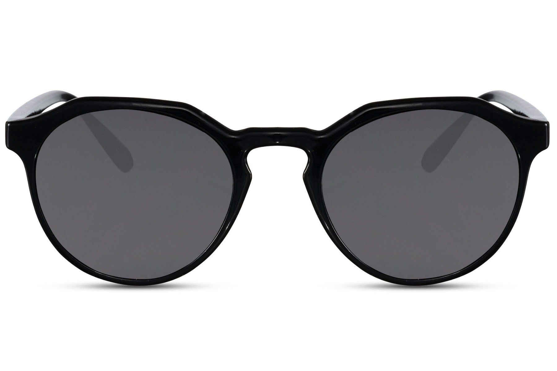 Rome eco round sunglasses black recycled polyester frame smoke lens lightweight UV400 protection men women sustainable comfortable all-day city summer outdoor driving beach free UK Europe shipping Sunglass Station