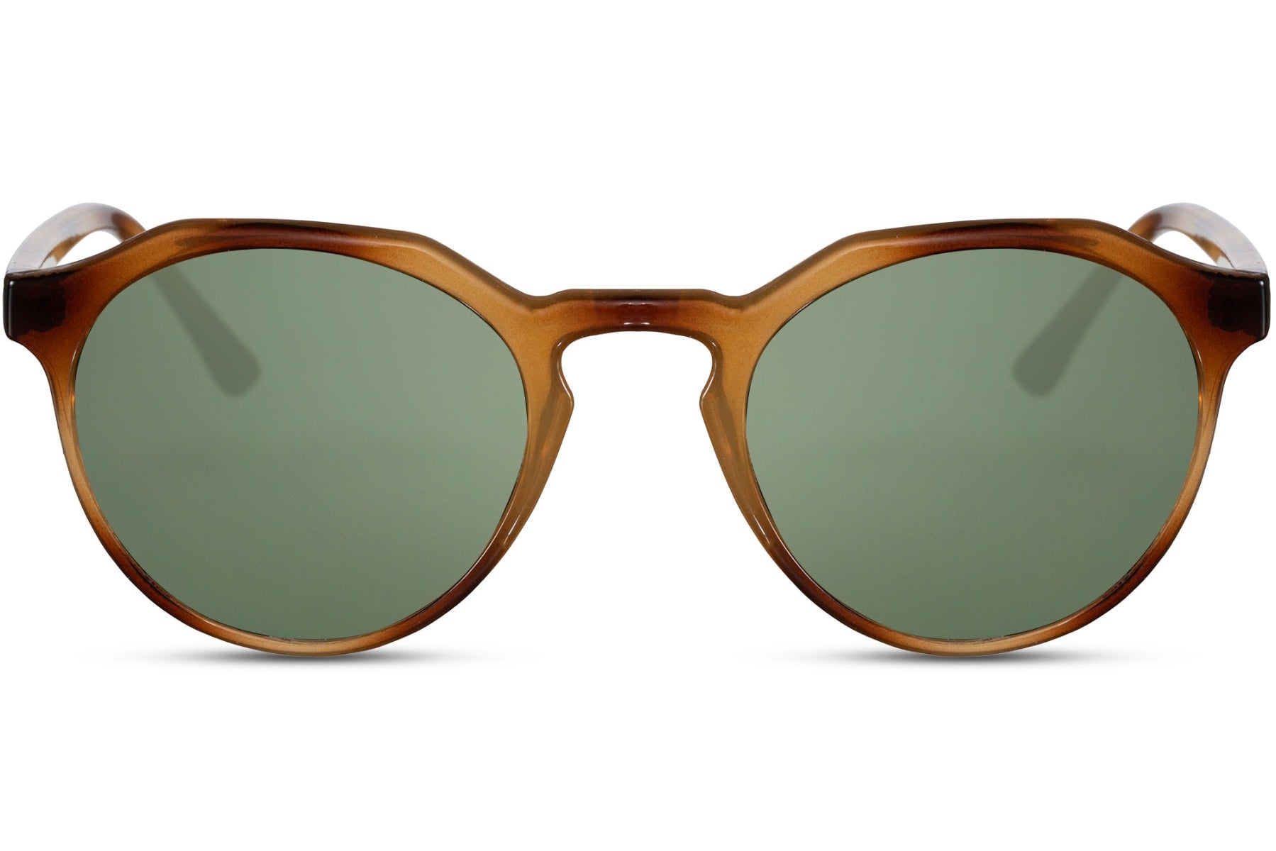 Rome eco round sunglasses brown 100% recycled polyester frame green recycled lens UV400 protection men women retro boho sustainable summer outdoor festival city holiday free UK Europe shipping Sunglass Station