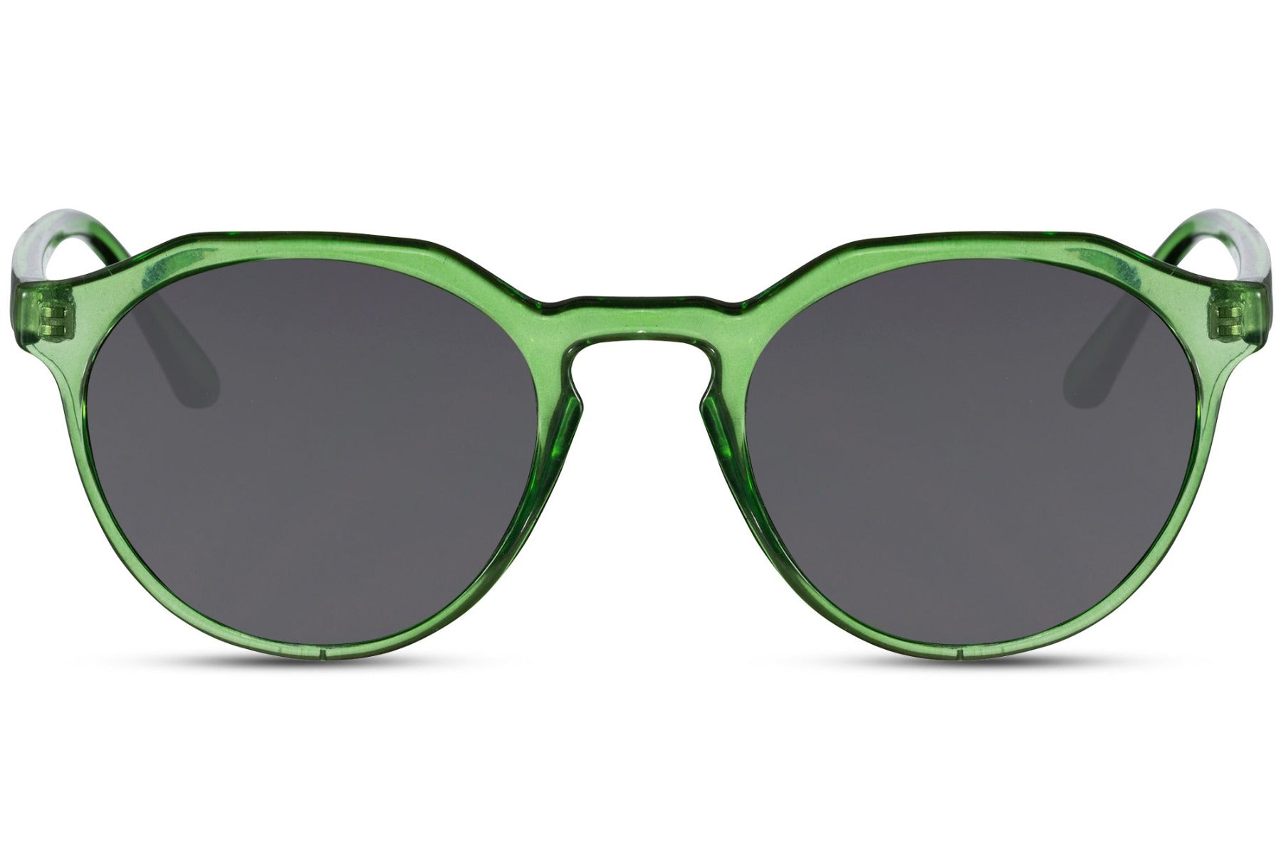 Rome eco round sunglasses green 100% recycled polyester frame green recycled lens UV400 protection men women bold sustainable retro outdoor summer festival city beach free UK Europe shipping Sunglass Station